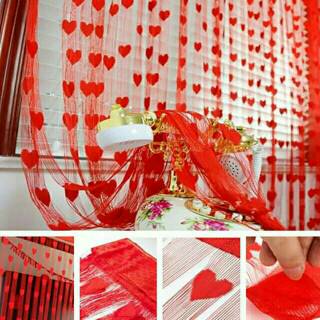 Tirai hiasan pintu pembatas tirai love pintu kamar Tirai hiasan pintu pembatas tirai love pintu kamar