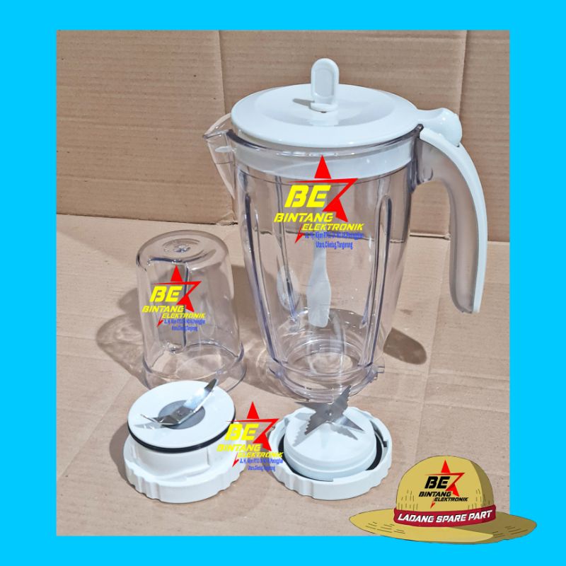 Set GELAS JUS GELAS &amp; Set BUMBUBLENDER PHILIPS HR 2115 2116 2071 2061 TABUNG JAR  Diva DAN DRY MIL