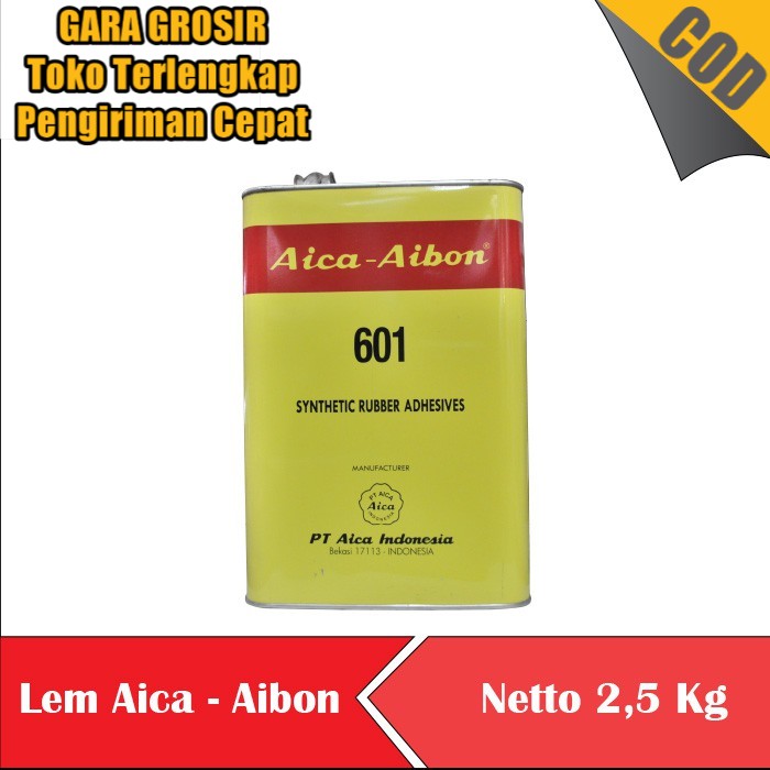 

LEM AICA AIBON 601 2.5KG LEM KUNING PEREKAT SERBAGUNA 2,5 KG GAL