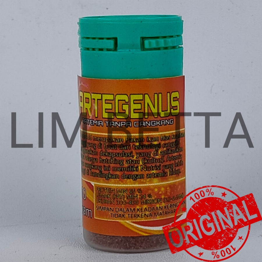 ( 10 GRAM ) ARTEGENUS 10 GRAM / ARTEMIA SHELL FREE ARTEGENUS / ARTEMIA INSTAN