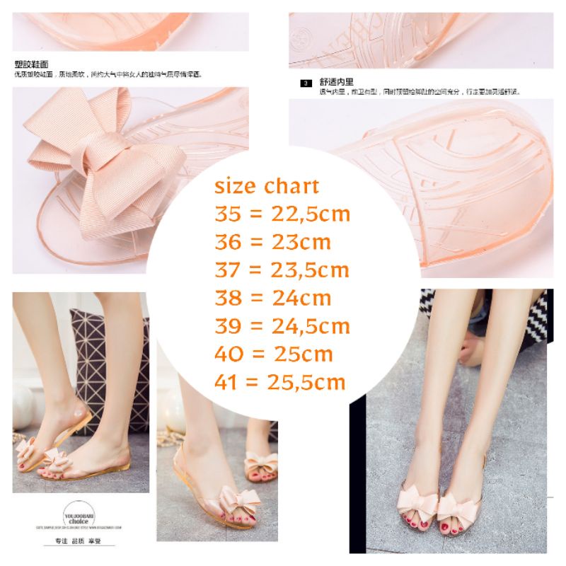 jelly crystal pita transparant usia tanggung dan dewasa/sandal jelly wanita/sandal karet anti slip/sandal kekinian korea/jelly shoes import/sepatu sandal slippers/sepatu sandal couple mom and kids