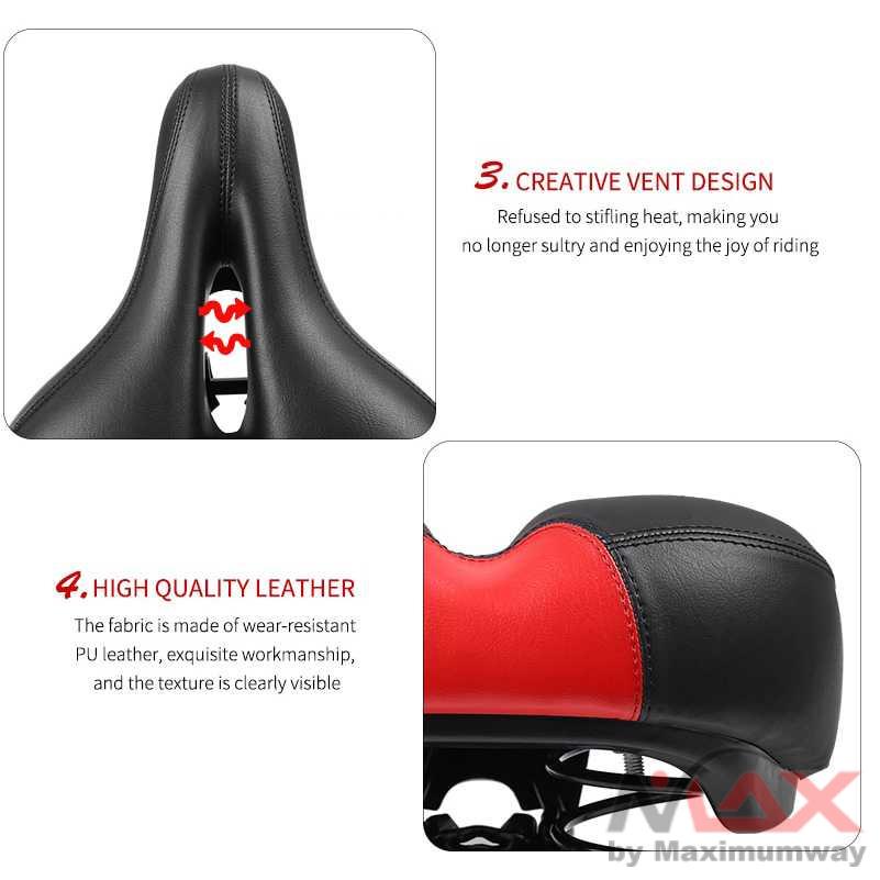 WEST BIKING Sadel Sepeda Bike Saddle Leather Warna Hitam