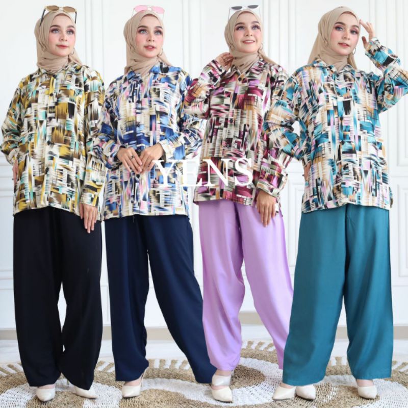 PIYAMA KANCING RAYON BALI/STELAN BAJU TIDUR LENGAN PANJANG WANITA BUSUI KANCING SIZE XL MURAH ADEM