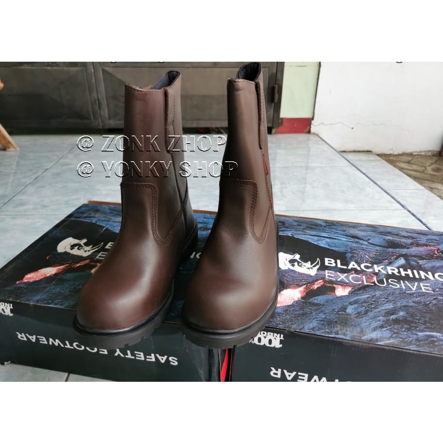 Sepatu Safety Shoes BLACK RHINO BRE 0801 Boot (Pull On) bukan Redwings, Kings