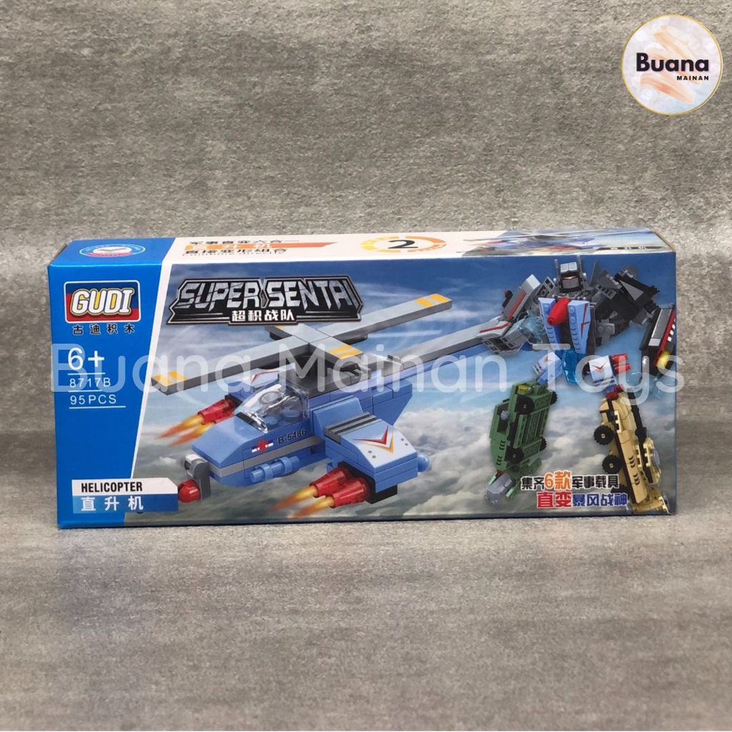 BRICK GUDI SUPER TRANSFORM AUTOBOT SET MAINAN EDUKASI ANAK BRICKS 8717 ROBOT PERANG