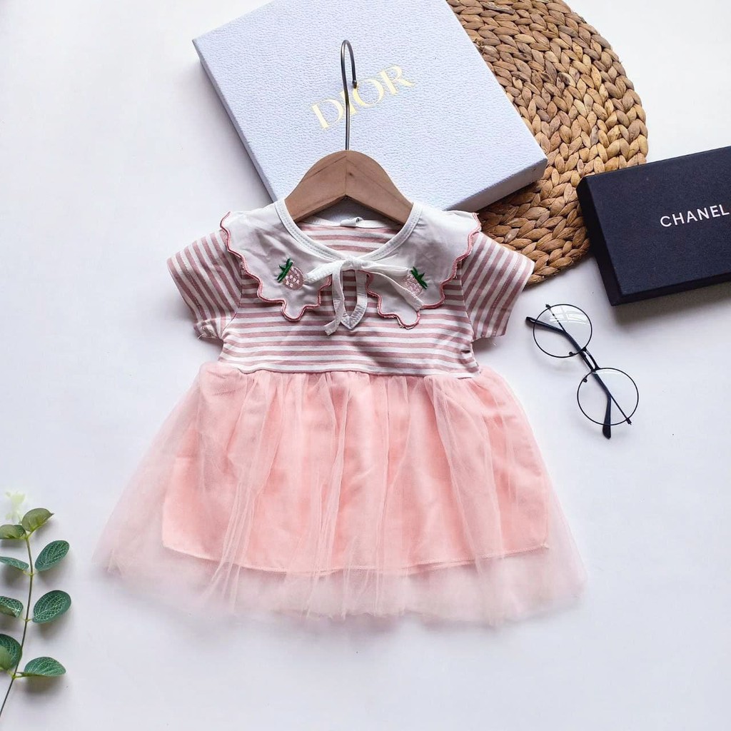 Promo !! Dress anak perempuan import Dress blaster two strawberry tutu uk 6bln-1th