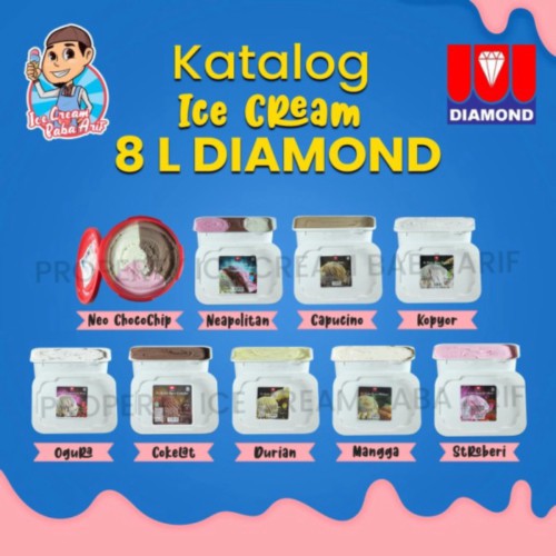 

Ice cream Es Krim Diamond 8 Lt Vanila strawbery coklat - Vanila