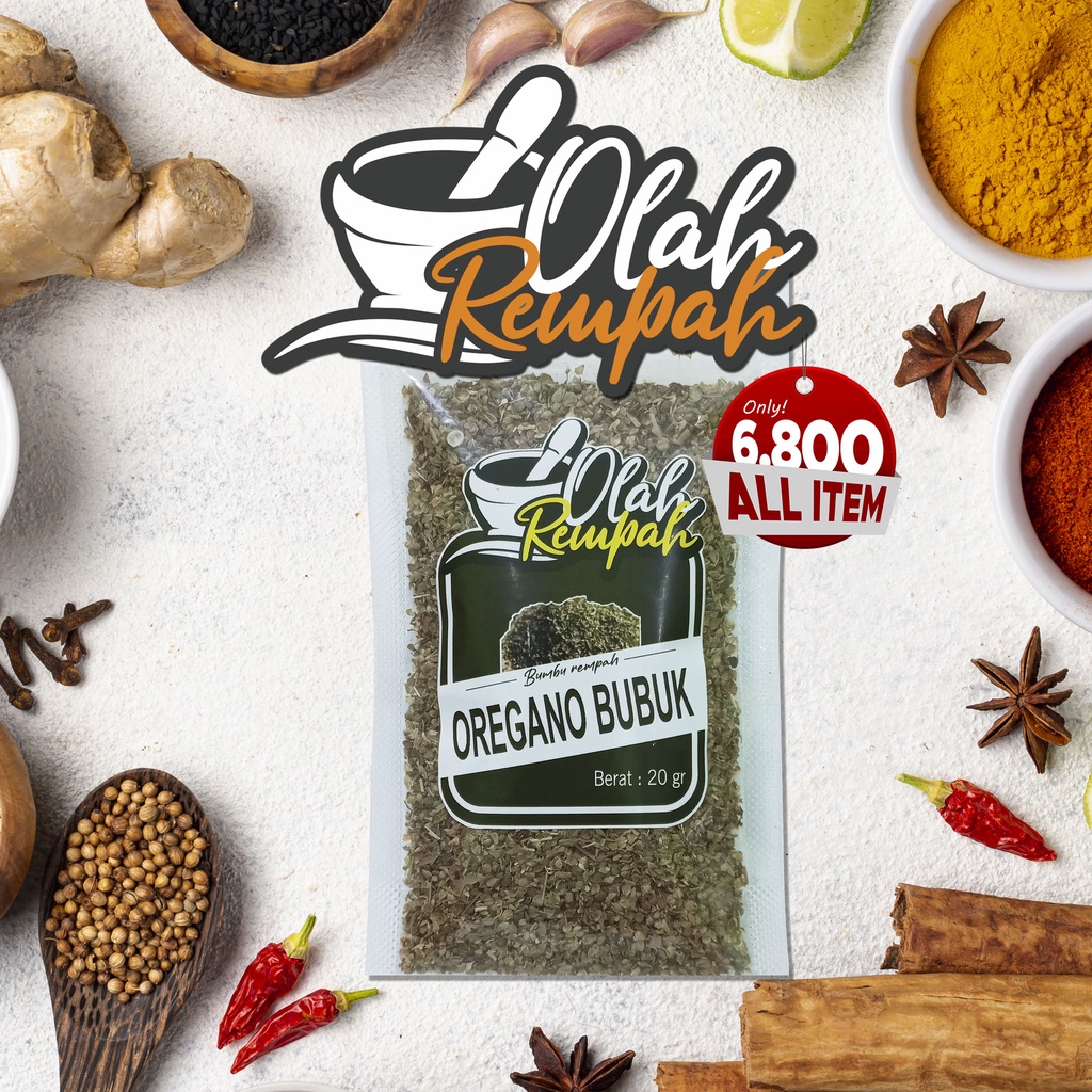 

[Olah Rempah] Daun Oregano Kering Oregano Bubuk Oregano Oregano Leaves Italian Herbs Italian Seasoning Bumbu Dapur