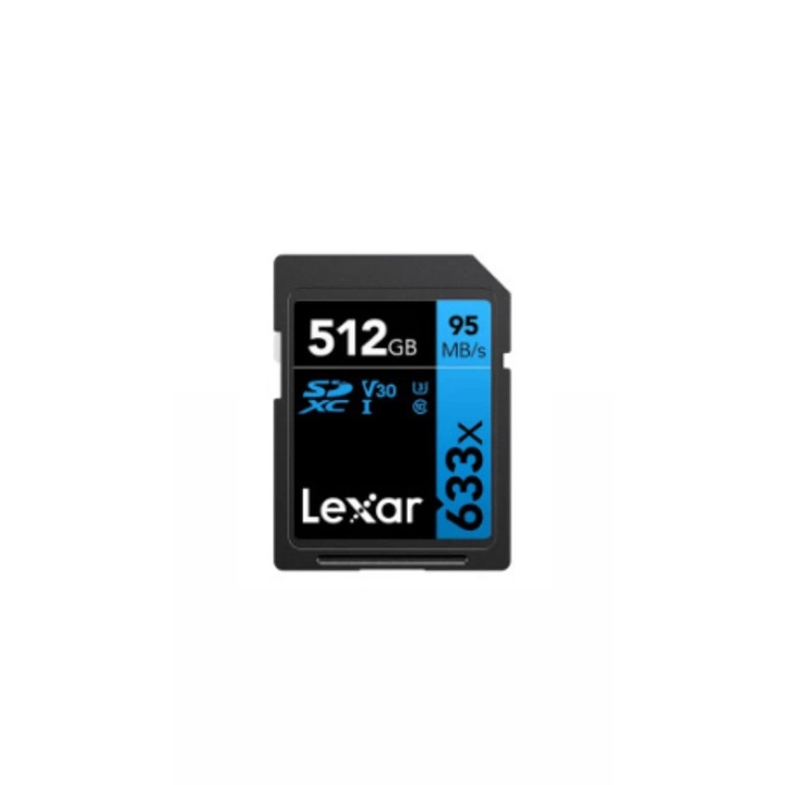 Lexar High performance 633x 512GB SDHC SDXC UHS-I Card Up to 95MB/s