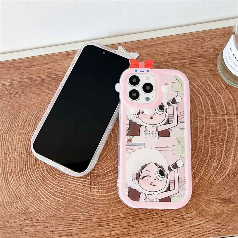 Soft Case Pelindung Bahan Silikon TPU Lensa 3D Shockproof Untuk iPhone 14 13 12 11 Pro Max X Xr Xs Max 7 8 6 6s Plus SE 2020