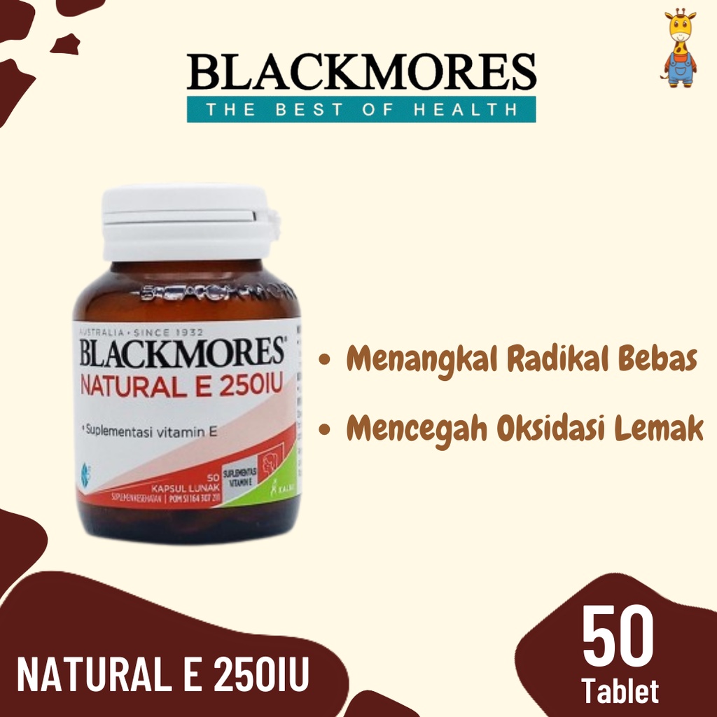 Blackmores Natural E 250IU 50 Tablet