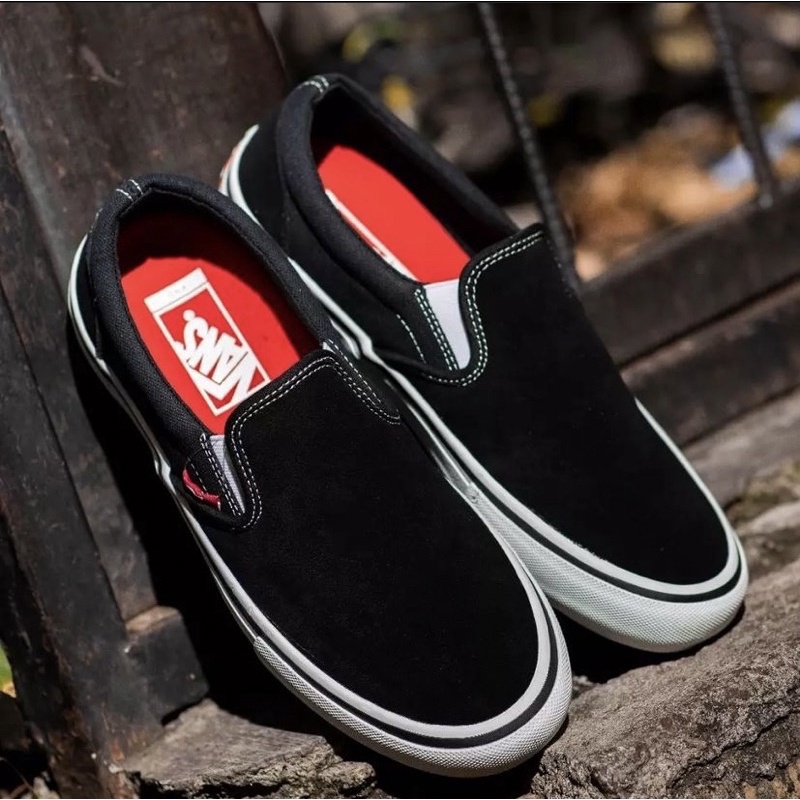 VANS SLIP-ON PRO BLACK WHITE ORIGINAL 100%