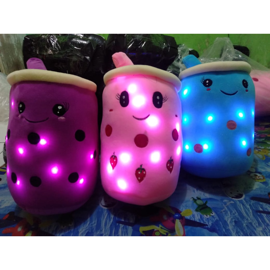 Boneka boba jumbo led seukuran galon / boba jumbo / bantal boba / boneka viral