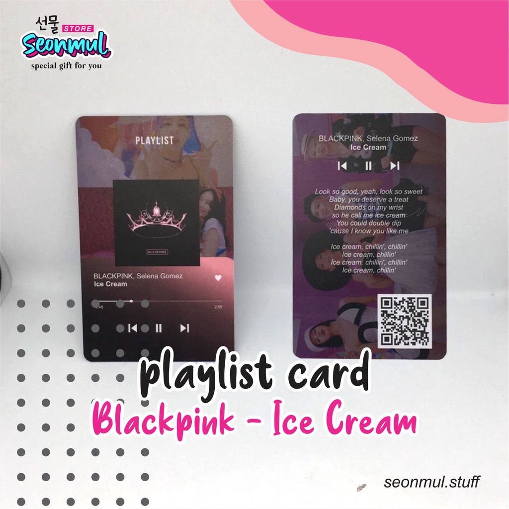 READY STOCK PLAYLIST CARD BLACKPINK ICE CREAM