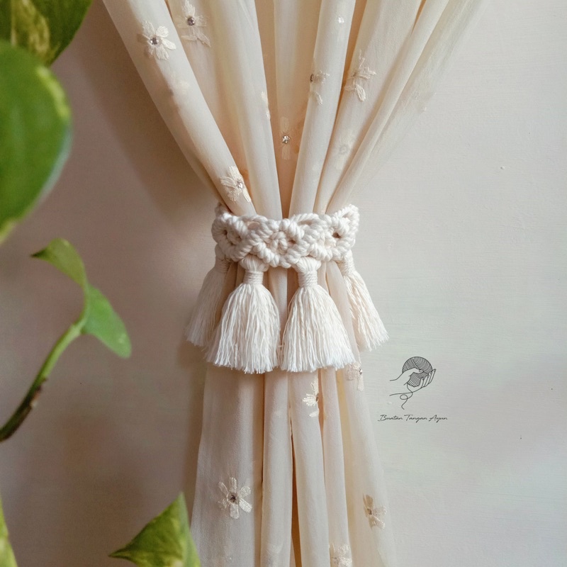 Macrame Curtain Holder, Ikat Gorden Macrame
