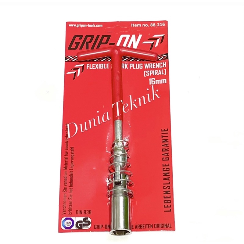 GRIP-ON Kunci Busi 16 mm Kunci Busi Flexible 16 mm Kunci Busi Motor Spark Plug Kunci Busi 1 Ukuran 1