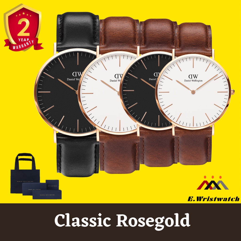 [ Original 100% - Garansi 2 Thn ] Jam Tangan Pria dan Wanita Original Classic Rosegold Free Box