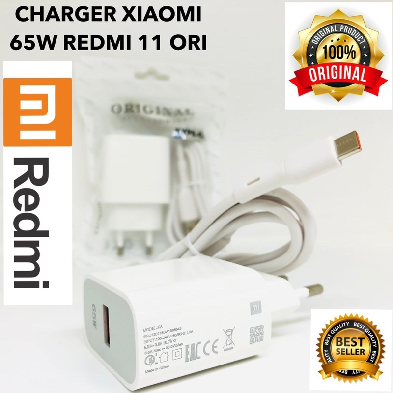 CHARGER ORI XIAOMI REDMI 11 NEW 65W FAST CHARGING MICRO DAN TYPE C