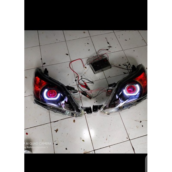Lampu Innova 2005-2011.Headlamp Innova 2005-2011.Headlamp Innova Projector Proji Ring LED Demon Eyes