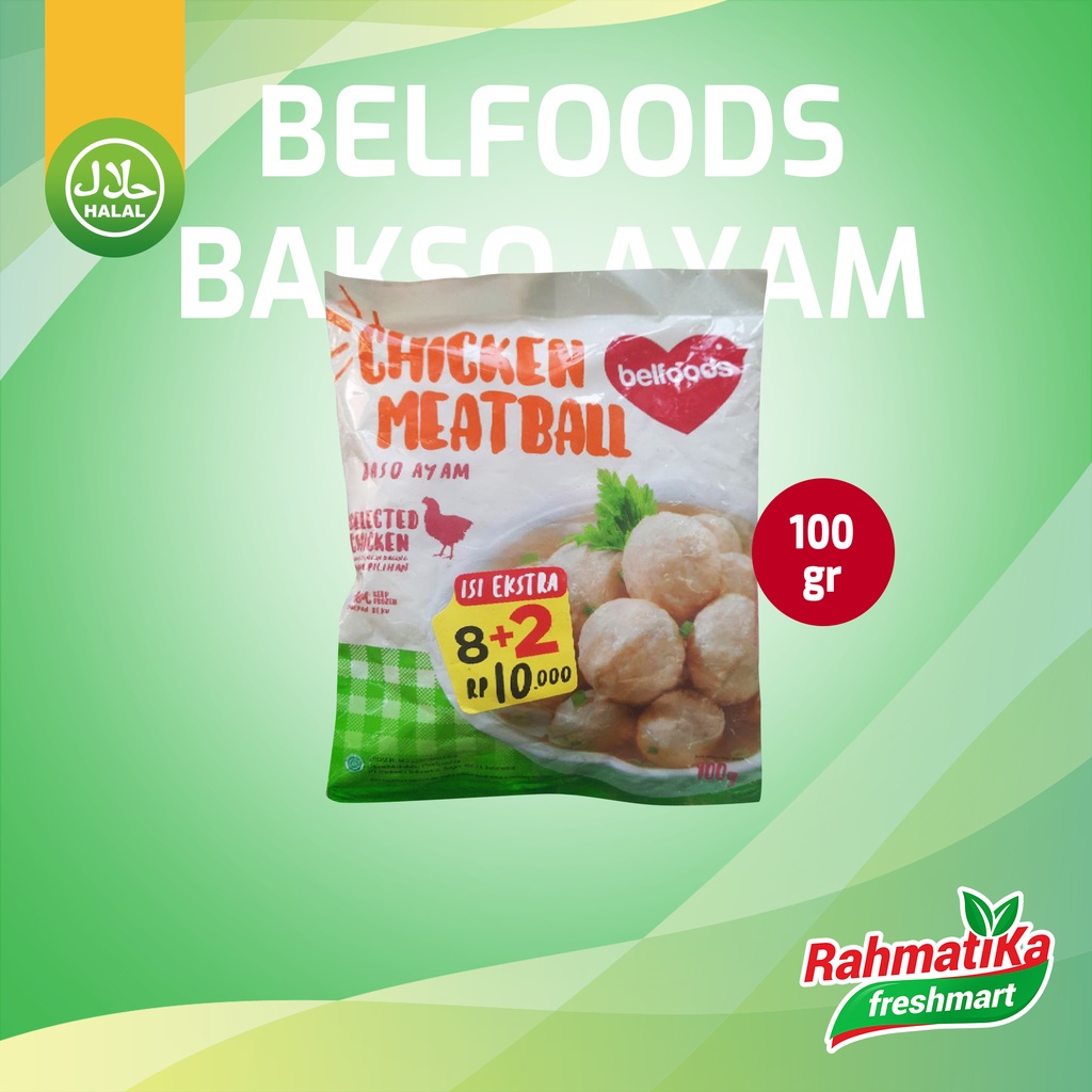 Jual Belfoods Chicken Meatball Baso Ayam 100 Gram Shopee Indonesia