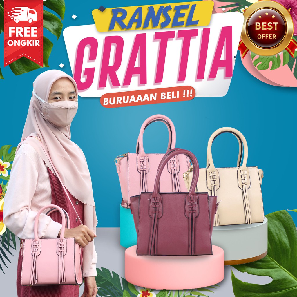 Promo Tas Cewe Perempuan Wanita Grattia Keren Stylish Hangout Jinjing Selempang Terbaru Termurah Awe