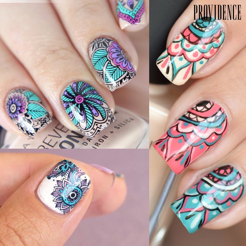 Providence 10Pcs Nail Stickers Exquisite Pattern DIY Design Creative Nail Art Stickers Decals for Professional