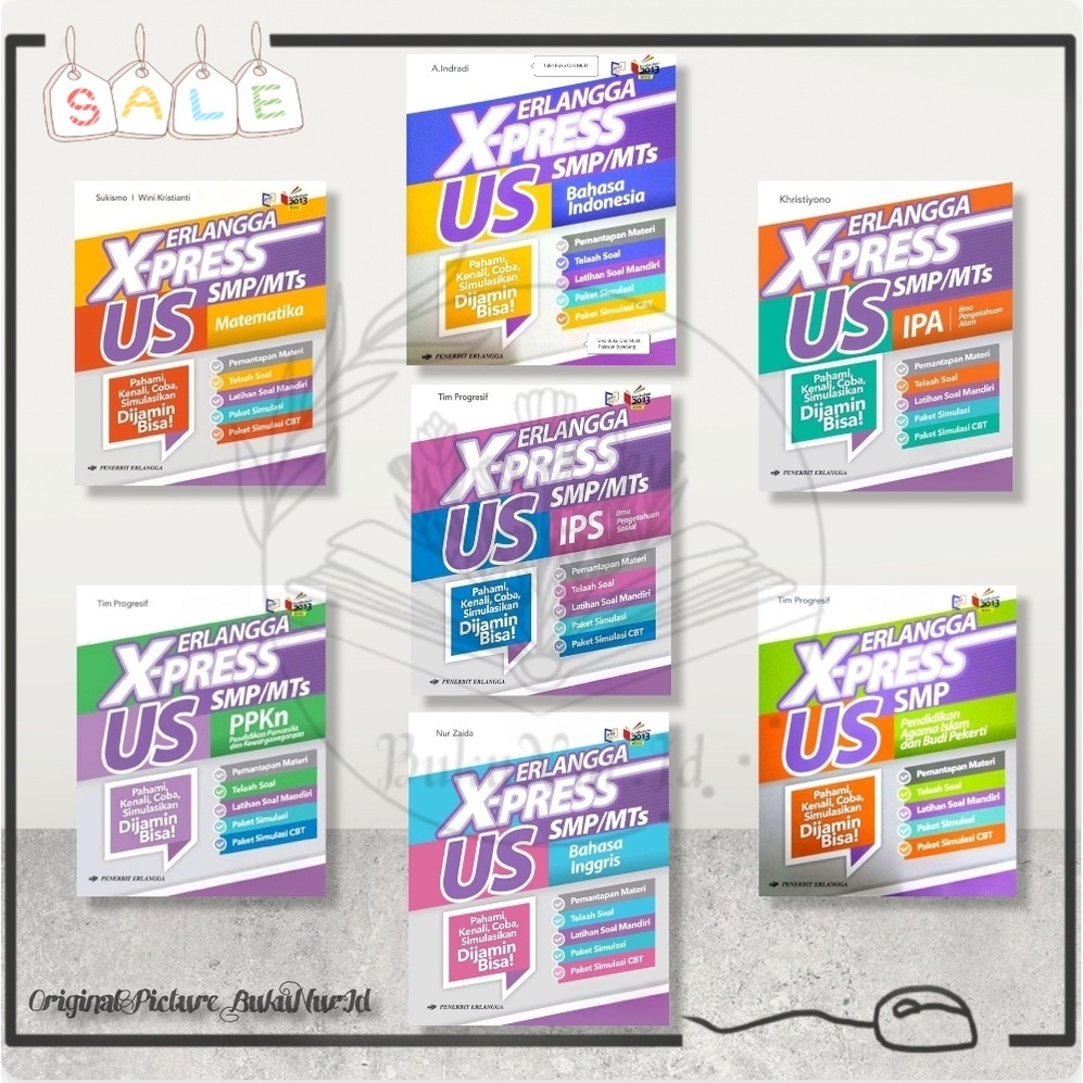 BUKU UJIAN SEKOLAH ERLANGGA X-PRESS US SMP/MTS TERBARU 2022 - 100% Buku Original