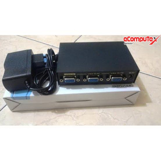 VGA SPLITTER 1 TO 2 PLUS ADAPTOR 2 PORT