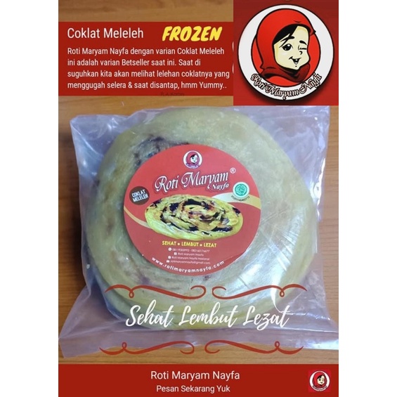 

Roti Maryam Nyfa Takochan - Coklat Meleleh Frozen/Beku Isi 3 pcs
