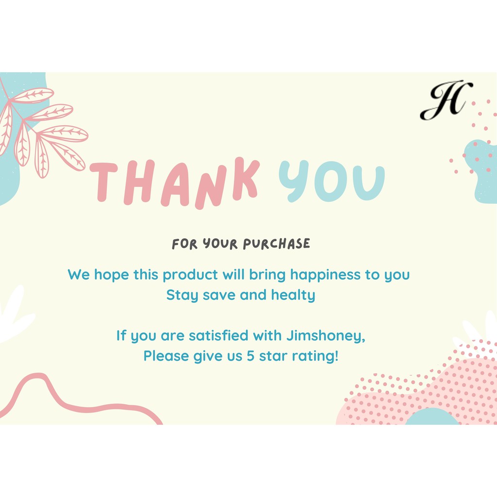 KARTU UCAPAN THANK YOU CARD KARTU OLSHOP JIMS HONEY