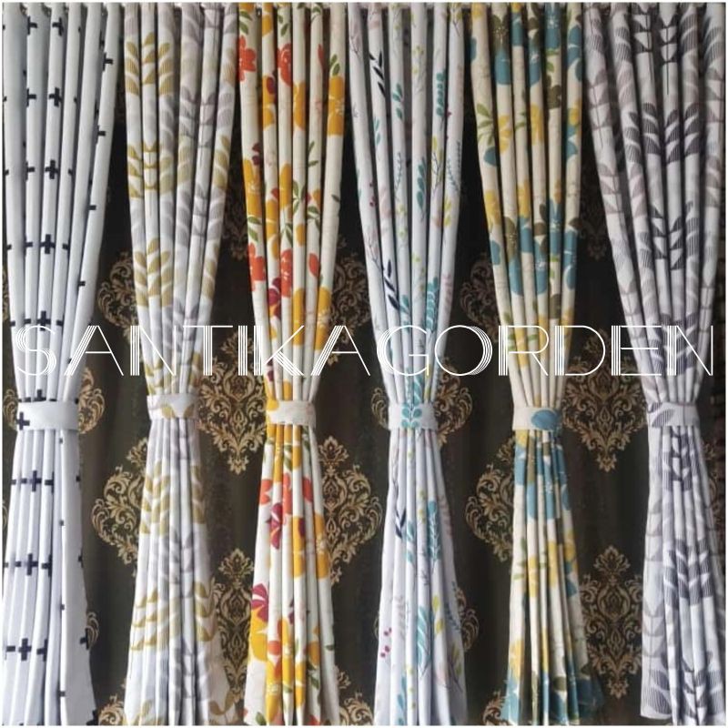 gorden blackout pintu jendela motif blazer 150x200 korden tinggi 3meter