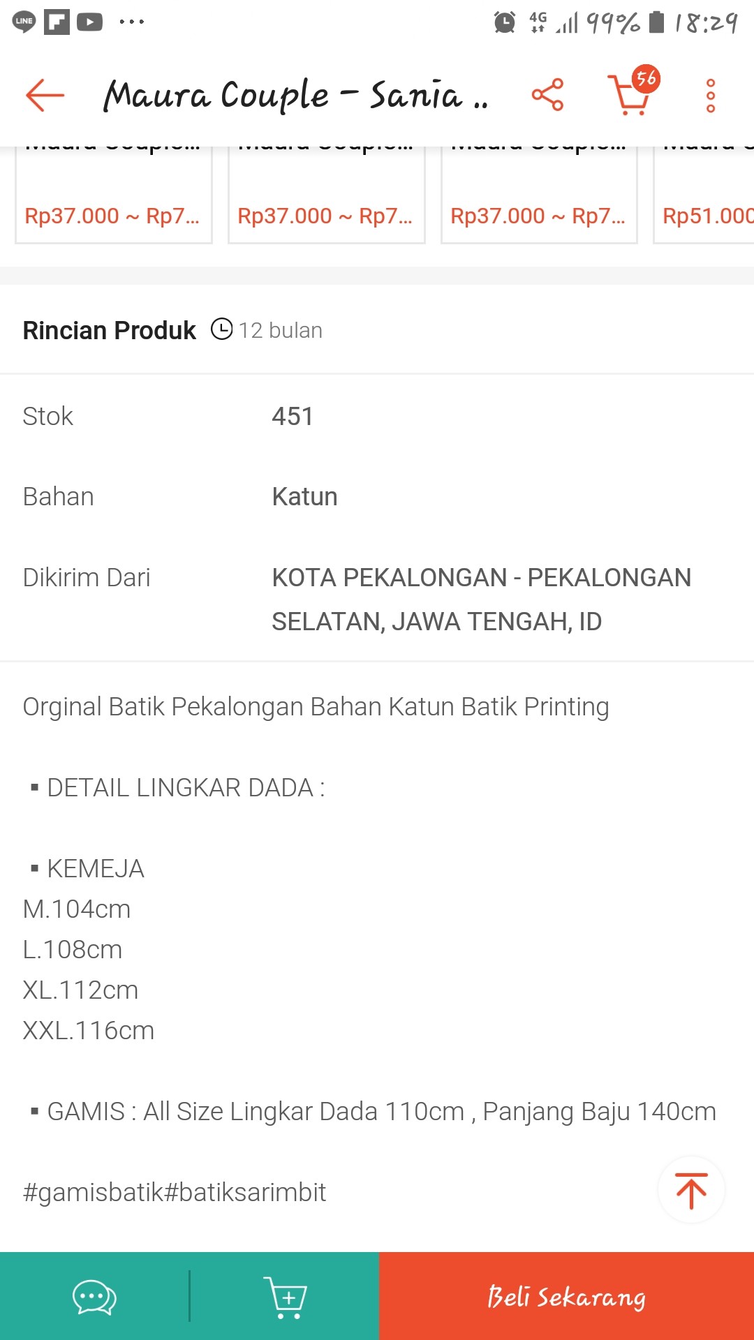 Maura Couple - Sania Ruffle Batik Couple Ori Ndoro Jowi Garansi Termurah Shopee - Batik Modern Solo