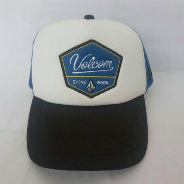 Topi Volcom Stone Made Blue Trucker Caps Original