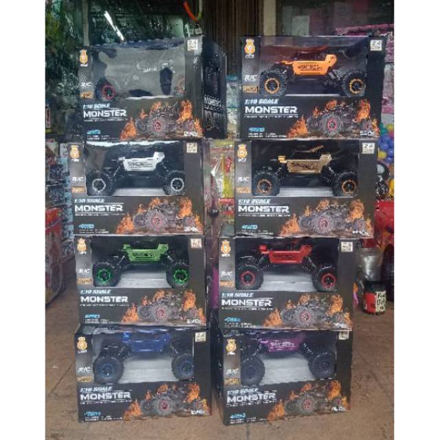 Mainan Mobil RC Rock Crawler Mobil Jeep Offroad Monster Climbing