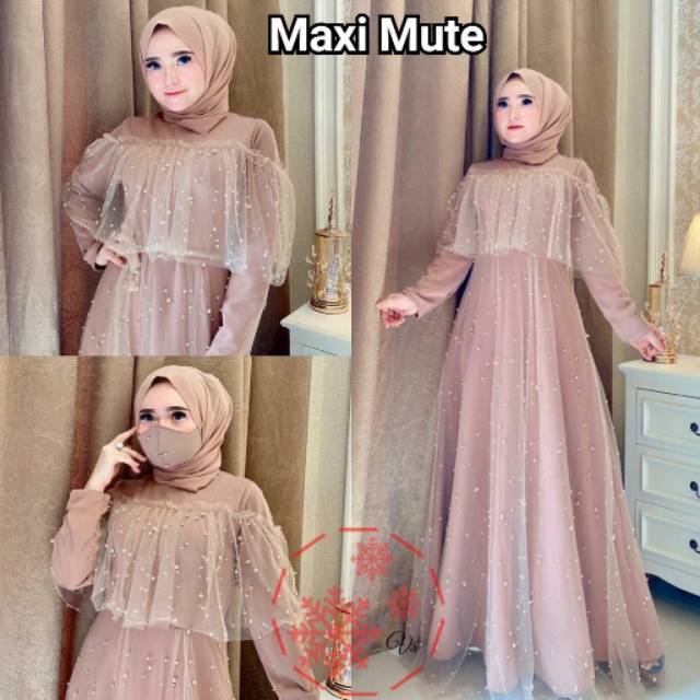 XC - Maxi Mute Wanita / Maxi Dress Terbaru / Maxi Populer / Maxi Trendy Kekinian / Fashion Muslim