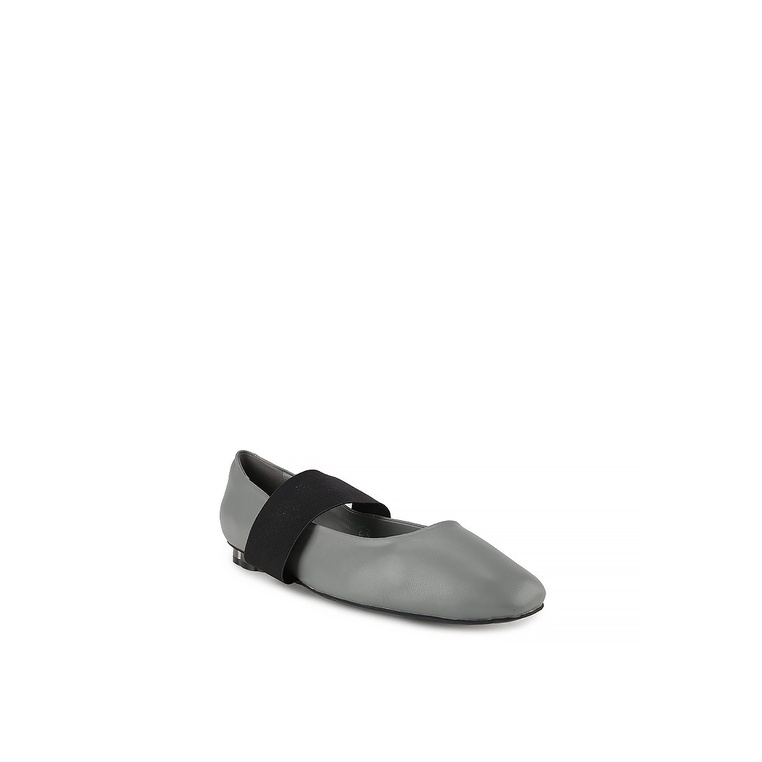 SEPATU FLAT KULIT OBERMAIN WANITA ORIGINAL BRANDED TERBARU GREY OW27