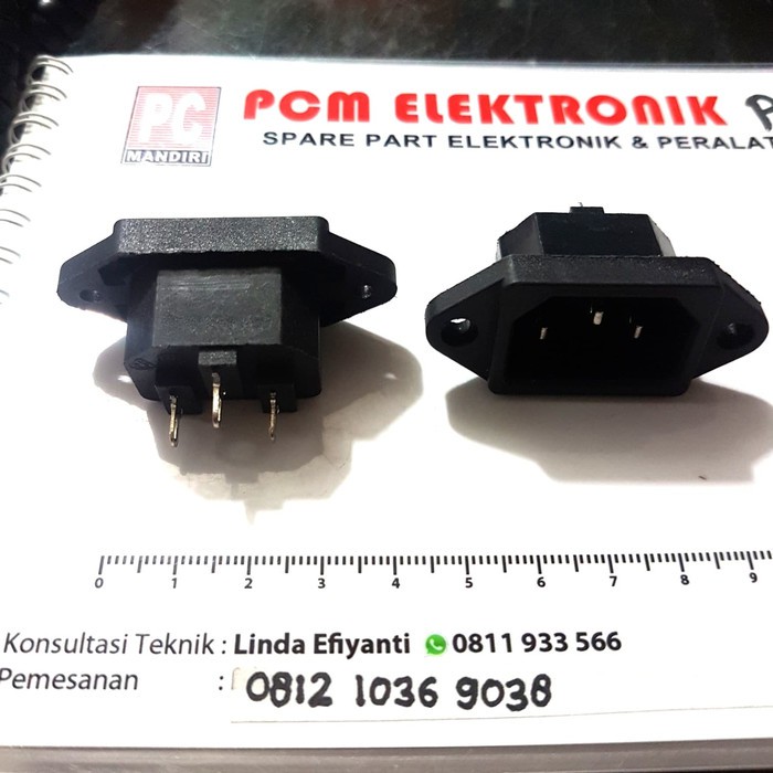 New Soket AC 3 pin Soket AC Komputer Soket AC Power male buat di box