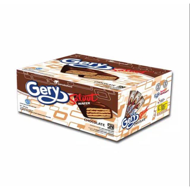 

Gery Saluut Wafer Chocolate 1 BOX Isi 24 Pcs MURAH