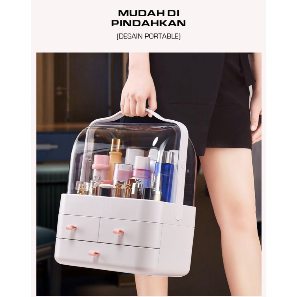 RK08 - Kotak Makeup Storage Organizer / Tempat Penyimpanan Kosmetik