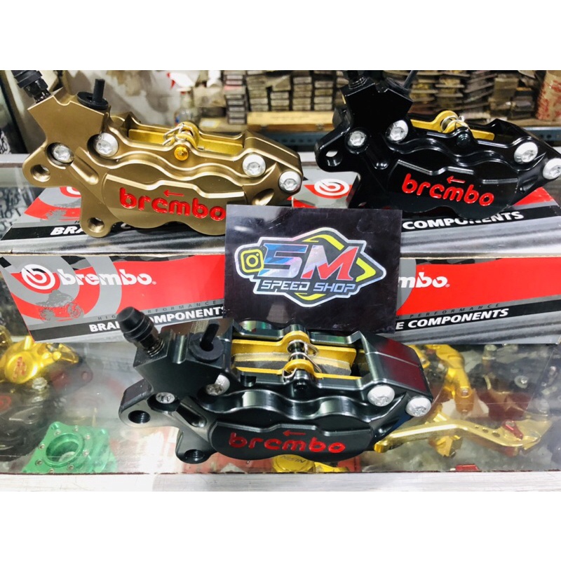 Kaliper Brembo 4 Piston 1 Pin Grey brown black Original Thailand  KIRI 4Piston 1 PIN Kaliper Brembo 