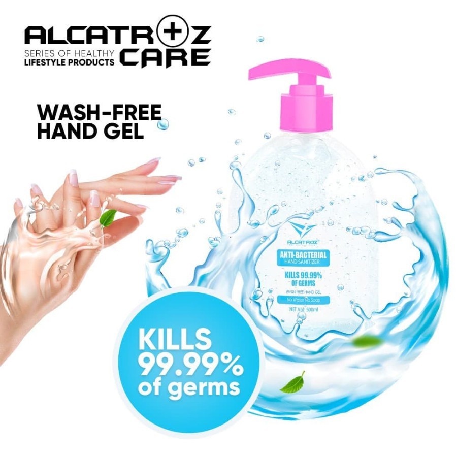 Hand Sanitizer Alcatroz Gel 75Persen Alcohol Anti-Bacterial - 500ml