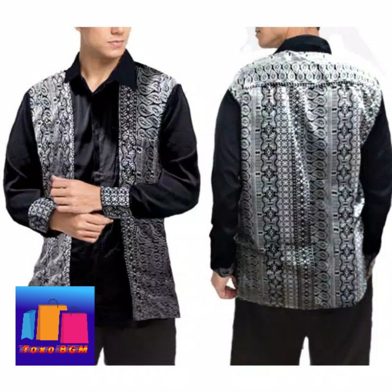 BGM 10858 10862 10866 Baju Kemeja Pria Kemeja Batik JUMBO Ukuran M XL XXXL TERBARU TERMURAH TERLARIS
