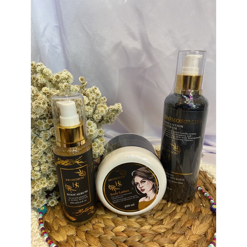 PAKET LENGKAP‼️ HB KROMOSOM PLATINUM 250gr + HB KROMOSOM PREMIUM 250gr + BODY SERUM BPOM ORIGINAL
