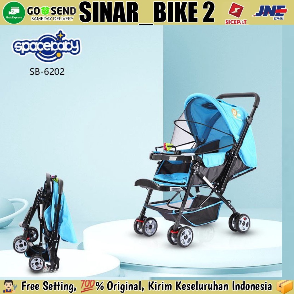 Baby Stroller Spacebaby SB-6202 Reversible Kereta Dorong Anak Bayi