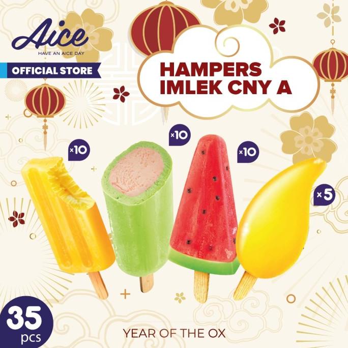 

Paket Hampers Imlek CNY Chinese New Year Aice Ice Cream A Total 35 Pcs