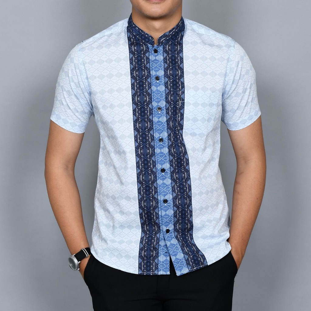 BAJU KEMEJA KOKO PRIA MUSLIM LEBARAN LENGAN PENDEK CKS 01