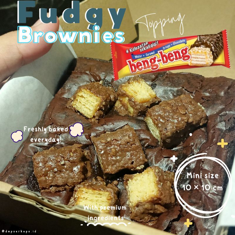 

fudgy brownies/mini fudgy brownies/fudgy brownies topping Beng-beng