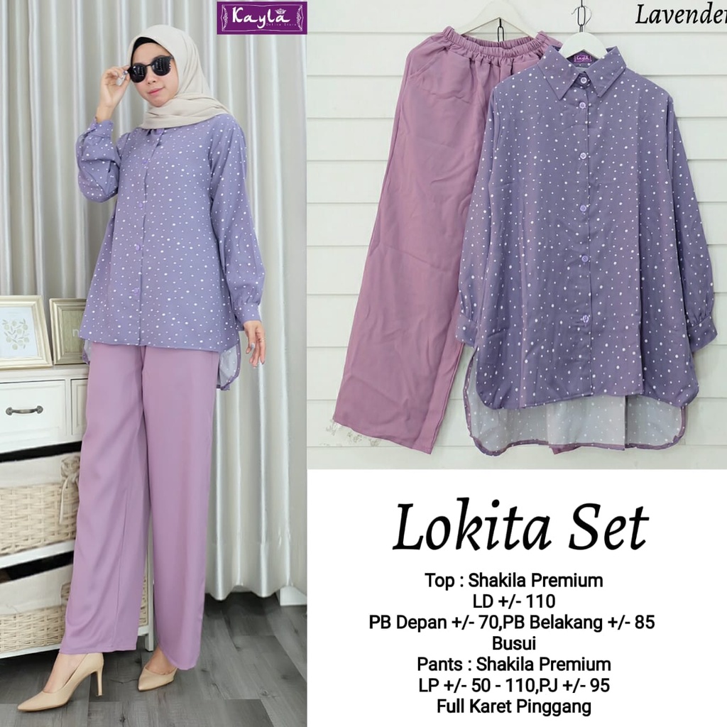 LOKITA SET CELANA PANJANG WANITA