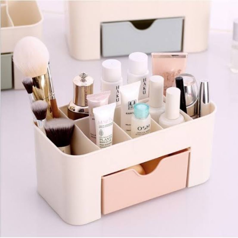 Rak Kosmetik Plastik Sergabuna / Kotak Make Up / Rak Kosmetik Laci Serbaguna / Laci Makeup Organizer Make Up Brush Storage