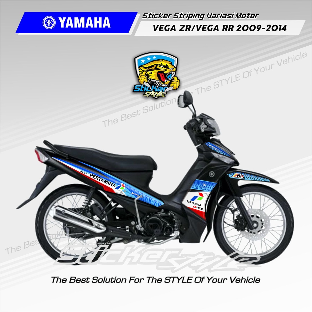 STRIPING VEGA ZR/VEGA RR 2009/2014 STIKER LIVERY PERTAMINA MANDALIKA SAG
